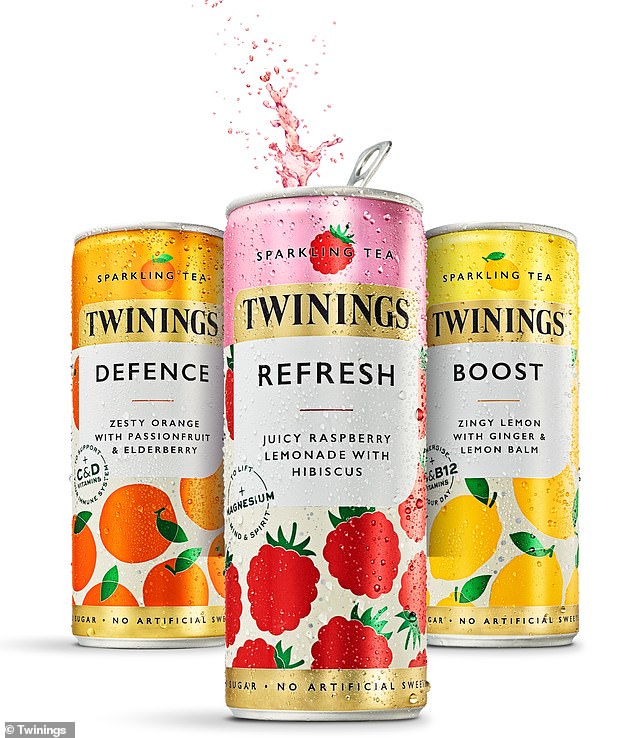 Twinings releases a range of sparkling tea drinks – and there’s three fruity flavours to pick from
