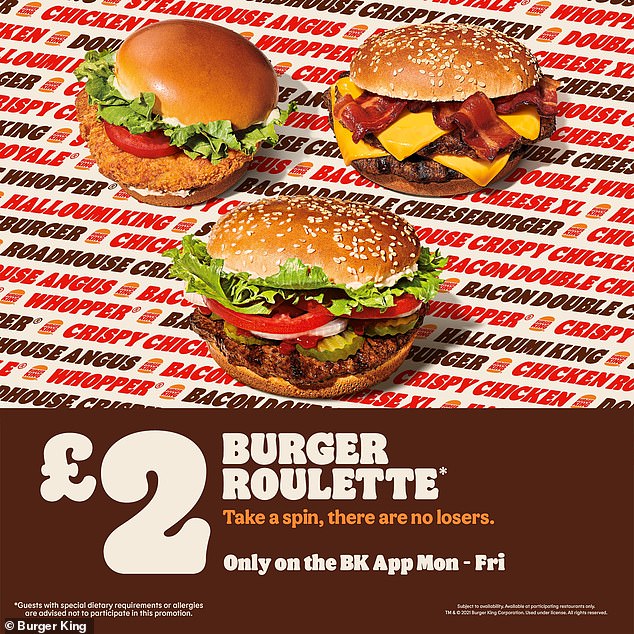 Burger King launches £2 ‘Burger Roulette’ on its app