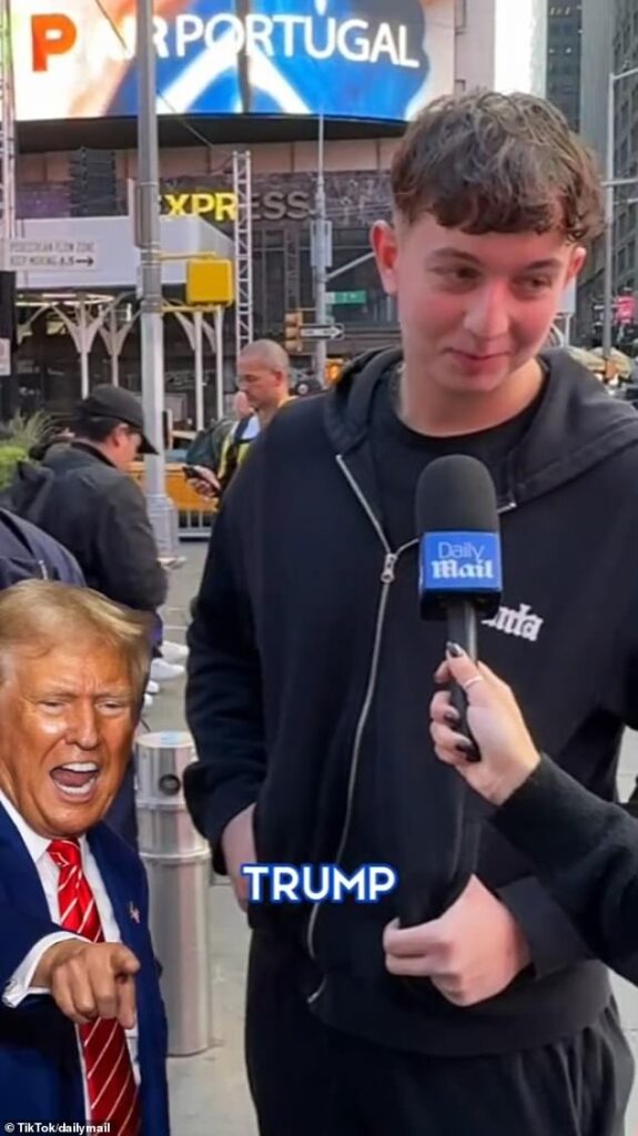 Voters reveal who they’d place money on winning election – as mesmerizing Times Square live ad reveals bets
