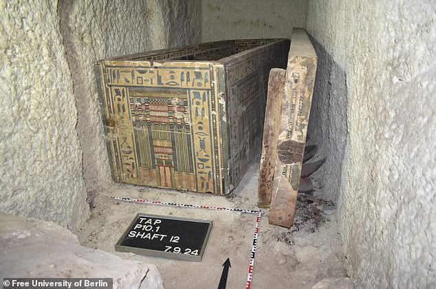 ‘Extraordinary’ burial chamber of an ancient Egyptian priestess is discovered after 4,000 years – as archaeologists uncover a coffin WITHIN another coffin
