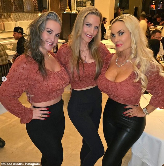 Coco Austin, sister Kristy and mom Tina all look the same age in crop tops – guess how old they are