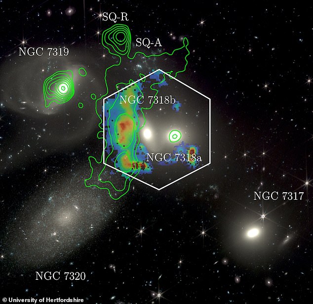 Astronomers give a terrifying glimpse into how Earth could end – as they spot two massive galaxies colliding at 2 million mph