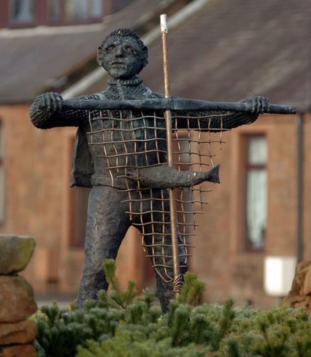 Controversial statue of ‘haaf-netter’ fisherman in Scottish Border town to be scrapped and melted down – after years of ridicule and vandalism