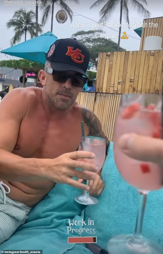 Braith Anasta, 42, wraps up his boys trip in Bali with a party at a popular club during Schoolies week after insisting he is not a ‘toolie’