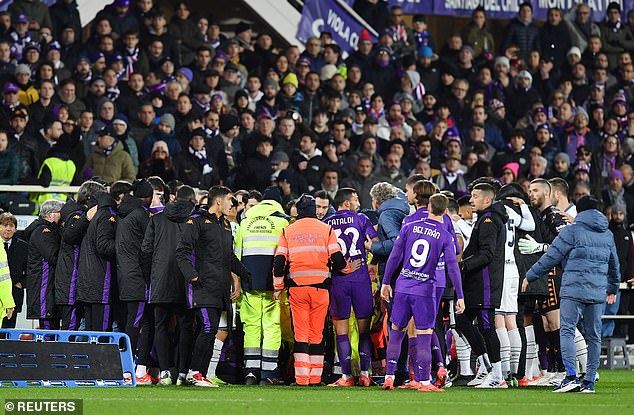 Doctors release update on Edoardo Bove after Fiorentina star collapsed on the pitch in Serie A match with Inter Milan – as it’s revealed ‘his mother fainted in the stands’ before rushing to the hospital