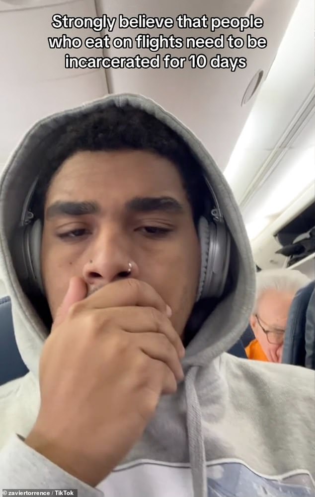 Plane passenger horrifies fellow travelers with his choice of controversial mid-flight meal