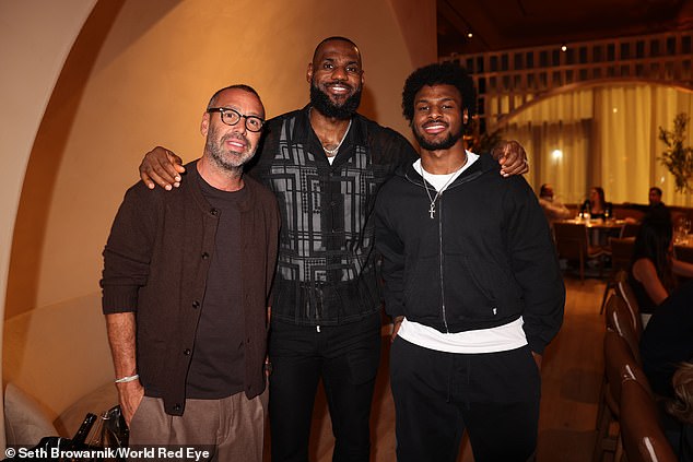 LeBron James and son Bronny attend star-studded dinner in Miami with basketball legend’s A-list pals