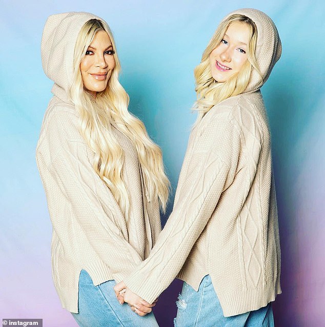 Tori Spelling breaks down in tears as lookalike daughter Stella gets learner’s permit