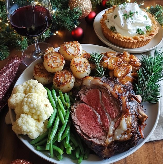 PICTURED: What Christmas dinner will look like for biohackers, Ozempic users and vegans this year