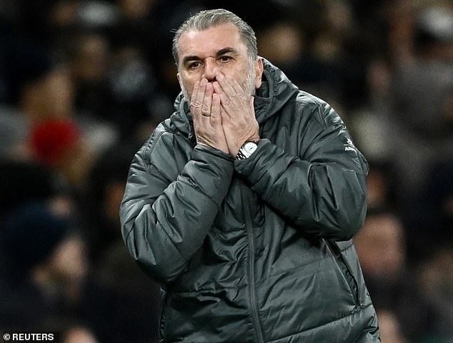 Spurs fans slam Ange Postecoglou for ‘no tactical adjustments or patterns of play’ as they are torn apart by Liverpool – but others sing his name inside the stadium