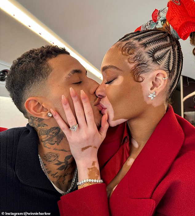 Winnie Harlow is engaged! Model will wed basketball star Kyle Kuzma after he presented an 8.5 carat diamond ring