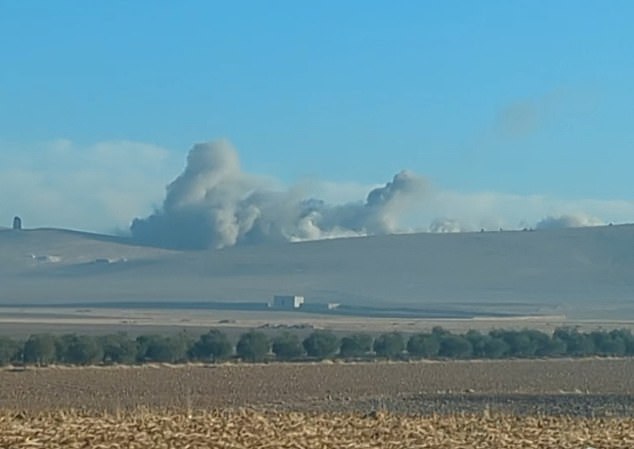 Moment airstrikes rain down as MailOnline’s DAVID AVERRE drives through the ruins of Syrian cities laid to waste by ISIS