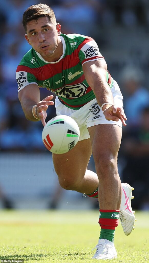 First South Sydney mascot Reggie Rabbit shoved a nine-year-old boy during a game – now a footy star has revealed his gross stunt with junior players and a raw chicken