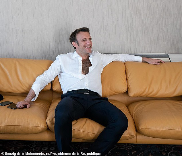 Macron’s Elysee mad house: French president wears ‘industrial amounts’ of cologne and uses ‘ugly’ sunglasses to mock guests while ‘asserting his dominance’, bombshell book claims