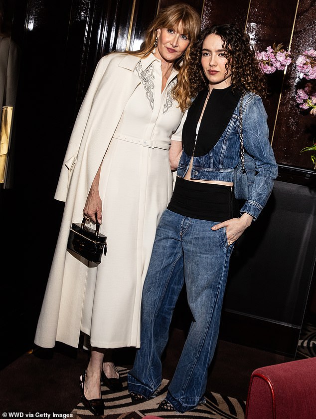 Laura Dern, 57, supported by daughter Jaya Harper, 19, as she co-hosts starry New York party for launch of Roger Vivier short films
