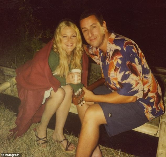 Drew Barrymore, 49, shares rare throwback snap with Adam Sandler from over 20 years ago