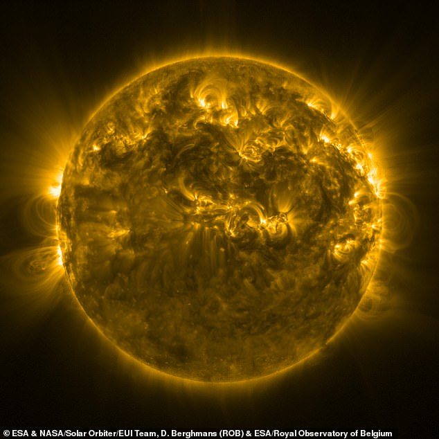 See our Sun like NEVER before: European Space Agency unveils the first ever photo of our home star’s south pole – and says the best snaps are yet to come