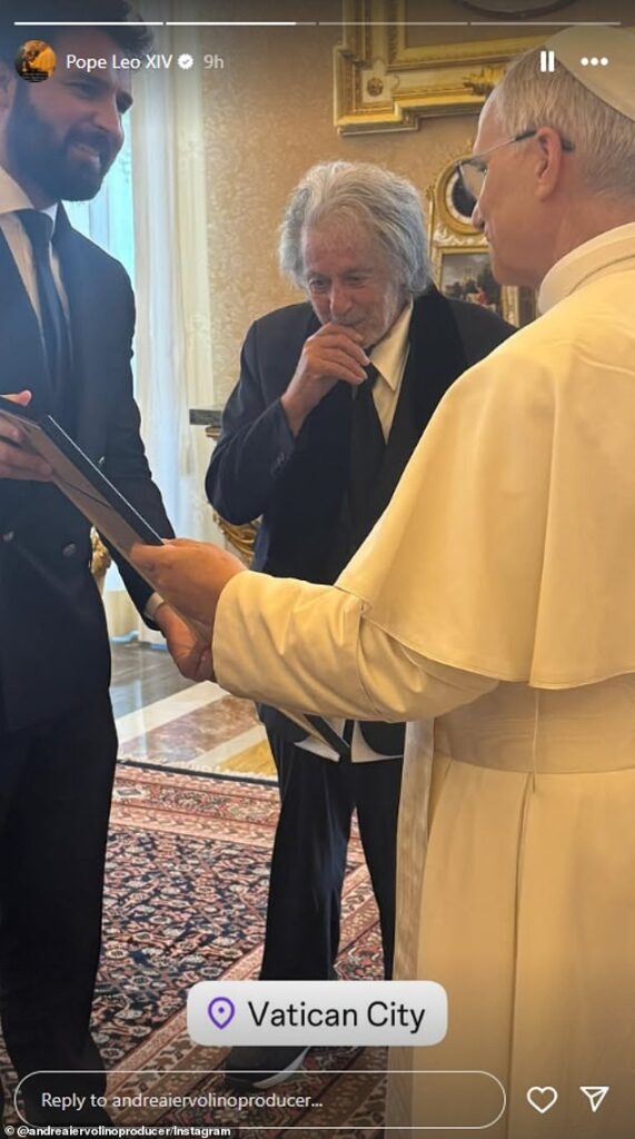 Al Pacino trolled over fashion blunder as he becomes first movie star to get audience with the Pope