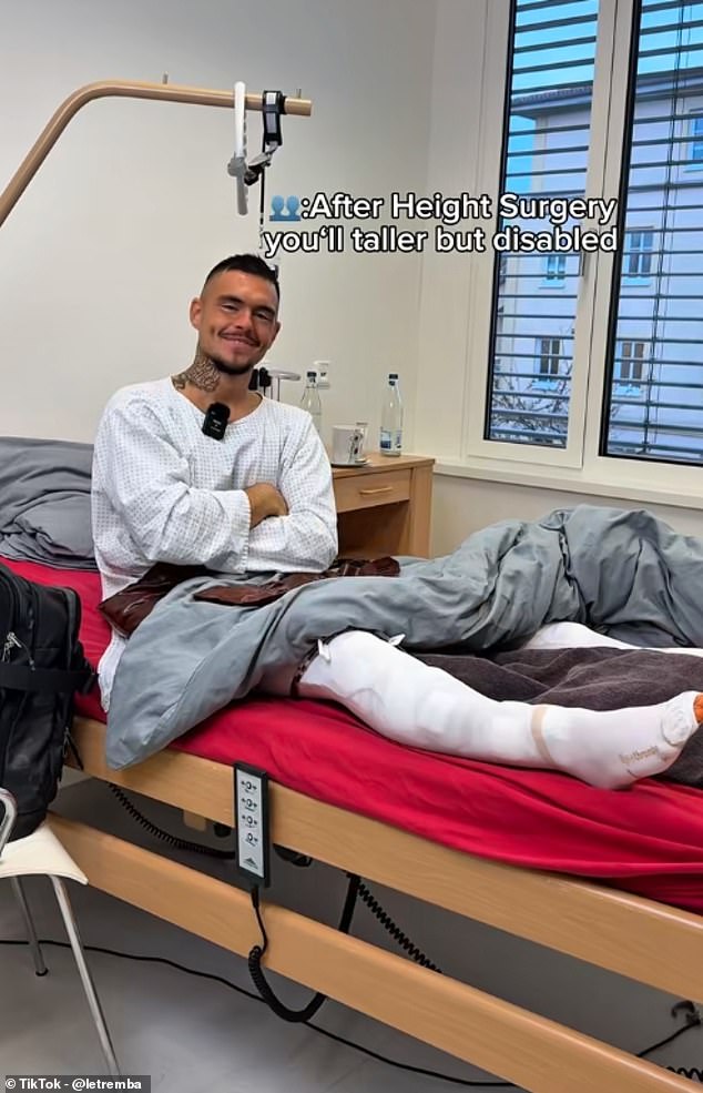 Warning as man, 23, undergoes brutal operation to boost his height by an astonishing NINE INCHES