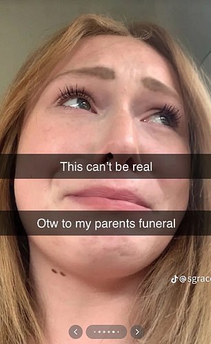 ‘Killer’ teen Sarah Grace Patrick’s funeral selfies and fake tears resurface as she’s charged with double murder