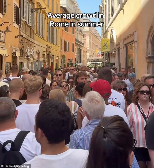 Europe’s tourist invasion: Unbearable crowds clog up famed sites in Rome, Athens and Florence as selfie-hunting holidaymakers ignore mounting anti-tourist protests