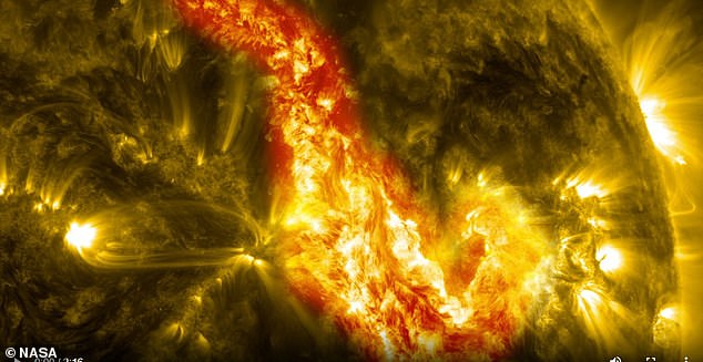 Massive 250,000-mile-long ‘canyon of fire’ erupts on the sun triggering fears of solar chaos
