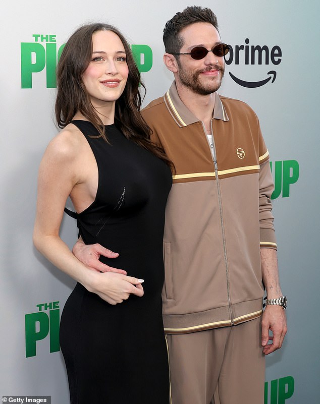 Pete Davidson and pregnant girlfriend Elsie Hewitt seen for first time since bombshell baby news on red carpet