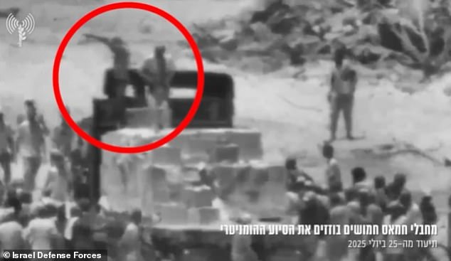 IDF releases video of armed Hamas militants ‘looting Gaza aid trucks’ as furious Israel hits back at ‘forced starvation’ claims