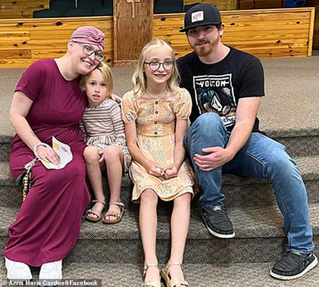 Anna ‘Chickadee’ Cardwell’s distraught husband reveals final promise to ‘make sure our daughters remembered their mama’ as she lay on her death bed