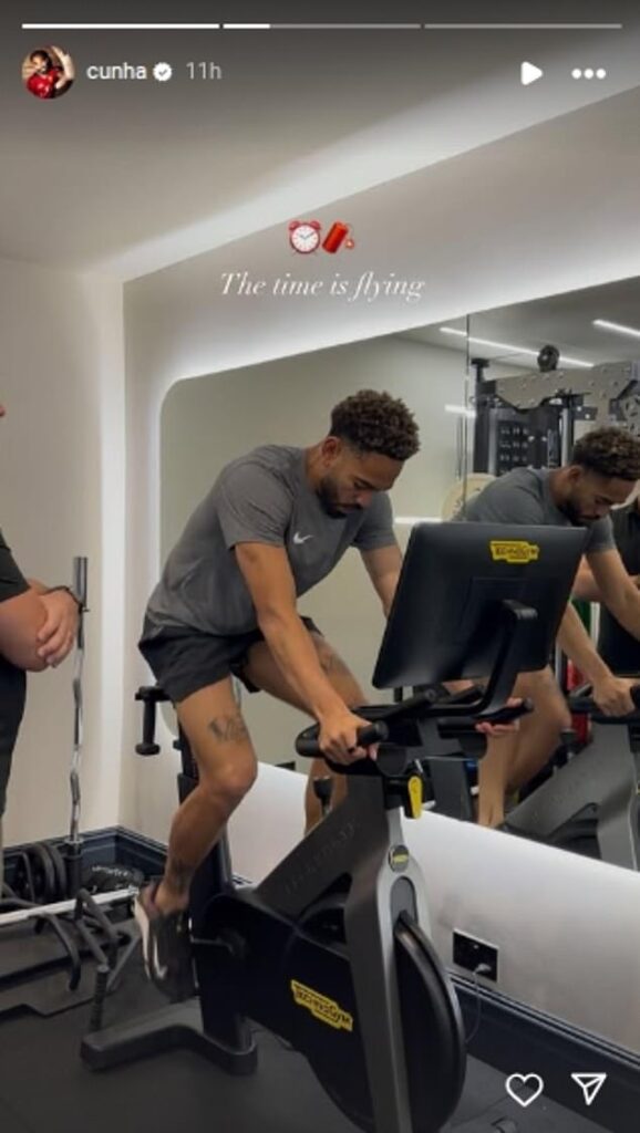 Matheus Cunha gives injury update with cryptic social media post after Man United forward suffered hamstring issue in Burnley win