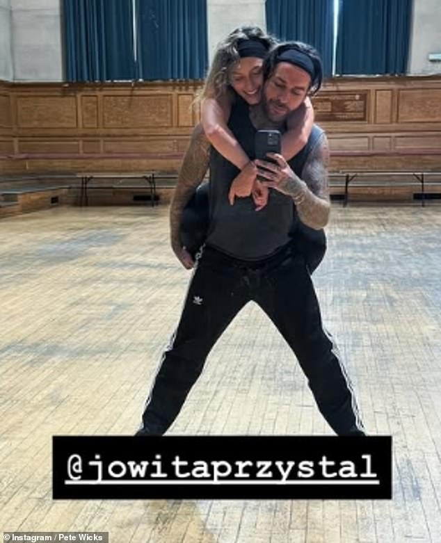 Pete Wicks reignites romance rumours with Strictly pro Jowita Przystal as he shares cosy snap after his gushing birthday tribute to her