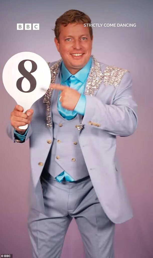 Thomas Skinner brushes off Strictly meltdown in a glittering purple suit as he gets his dancing shoes on days before show debut – after controversial star revealed his five-figure pay check