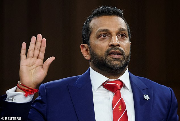 FBI director Kash Patel leaves everyone baffled as logo on tie reveals where his loyalties really lie