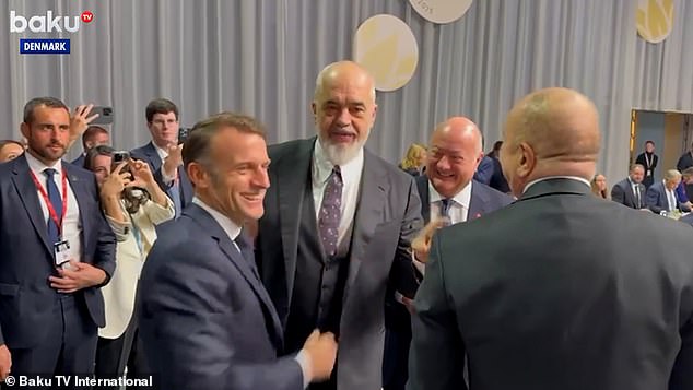 Trump the laughing stock: Emmanuel Macron cracks up as Albania and Azerbaijan’s leaders mock the US president